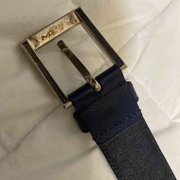 Prada Blue Saffiano Leather Belt - Picture 3 of 9